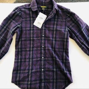 🆕 Ralph Lauren Rugby Purple plaid button up shirt
